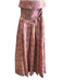 Mable Size S Pink Polyester Strapless Floral Print Pleated Detail boning Gown Pink / S
