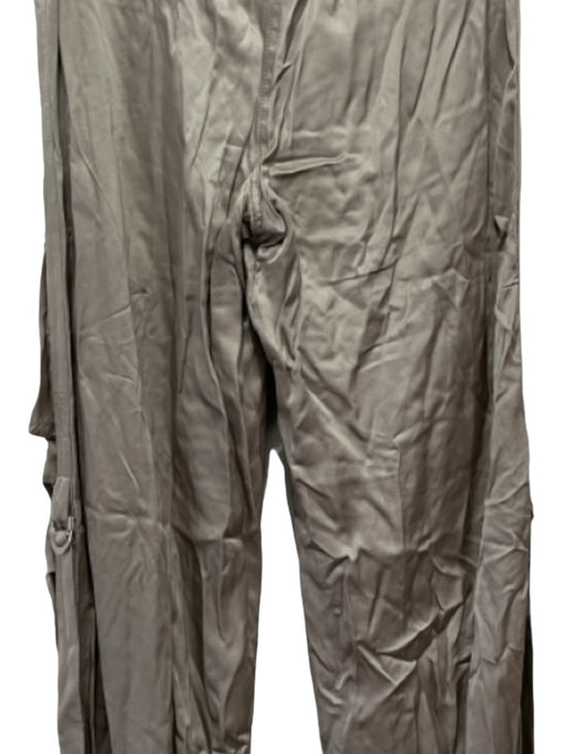 Zara Size S Beige Viscose Zip Fly Utility Cargo Pockets Pants Beige / S