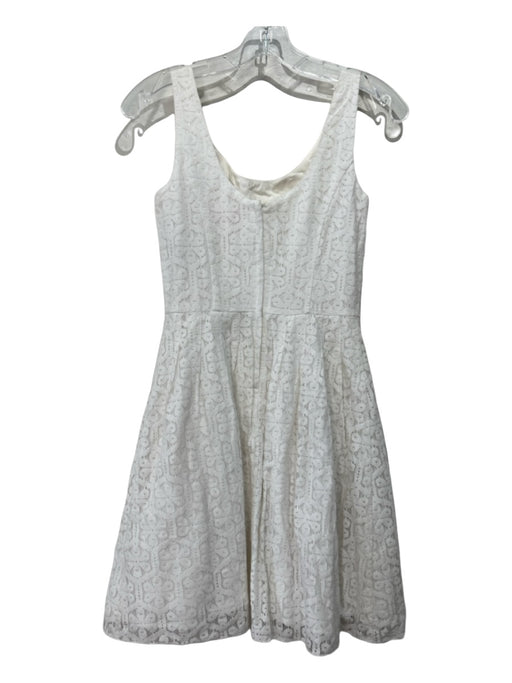 Lilly Pulitzer Size 00 White Cotton Blend Crochet Sleeveless Scoop Neck Dress White / 00