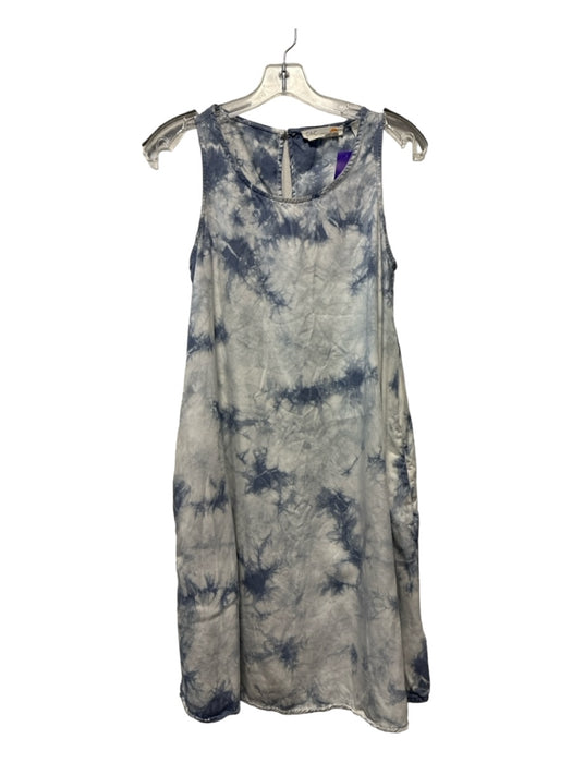 C&C California Size XS Blue & White Lycocell Sleeveless Tie Dye Dress Blue & White / XS