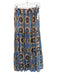 Molly Bracken Size Est S Blue & Multi Polyester Elastic Waist Side Zip Skirt Blue & Multi / Est S
