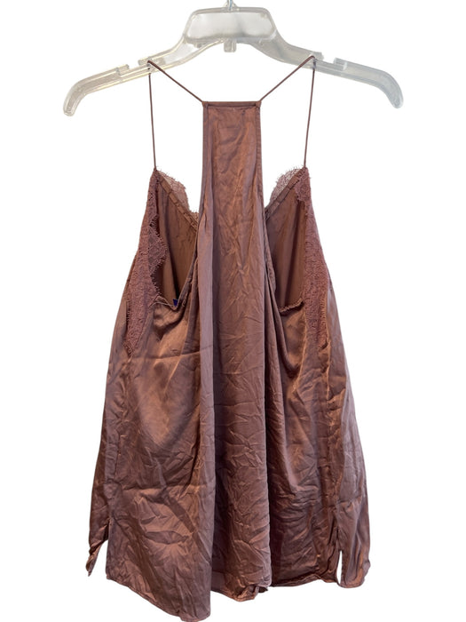 Cami NYC Size M Mauve Sleeveless Lace Trim solid color Racerback Tank Top Mauve / M