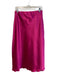 Nicole Miller Size M Pink Polyester Elastic Waist solid color Satin Skirt Pink / M