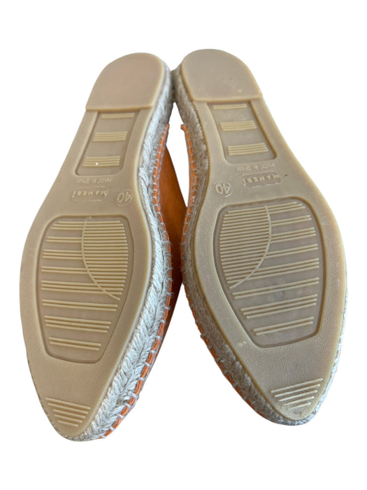 Manebi Shoe Size 40 Orange Suede Almond Toe Crochet Detail Slip On Mule Shoes Orange / 40