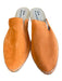 Manebi Shoe Size 40 Orange Suede Almond Toe Crochet Detail Slip On Mule Shoes Orange / 40