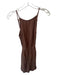 Bella Dahl Size XS Brown Cotton Spaghetti Strap Gauze Belted Dress Brown / XS