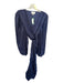 Aura Size M Navy Polyester Long Balloon Sleeve Acordian Maxi Dress Navy / M