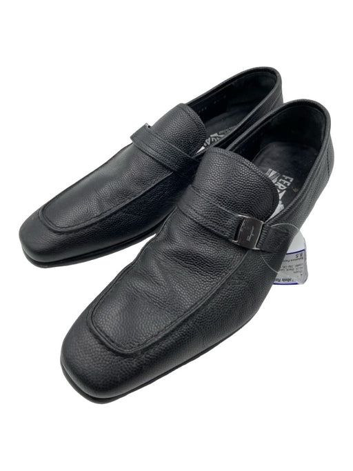 Salvatore Ferragamo Shoe Size 8.5 AS IS Black Leather Silver Hardware Shoes 8.5