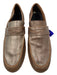 Jimmy Choo Shoe Size 41 Brown & Gold Leather Shimmer Loafer Dress Shoe Shoes 41