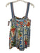 Farm Rio Size M Blue, Red, Multi Cotton Sleeveless Floral & Birds Cuffed Romper Blue, Red, Multi / M