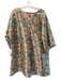 Tela Mercantile Size Est M/L Beige & Multi No Fabric Tag V Neck 1/2 sleeve Tunic Beige & Multi / Est M/L