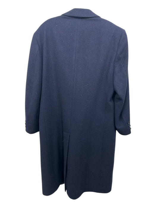 Bergdorf Goodman Size est 38 Navy Wool Blend Solid Double Breasted Men's Jacket Navy / est 38