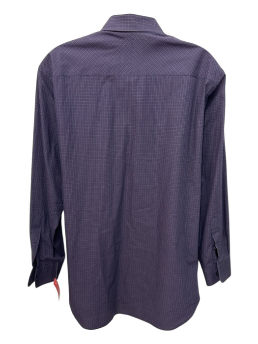 Billy Reid Size S Navy & Red Cotton Plaid Button Up Men's Long Sleeve Shirt Navy & Red / S