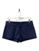 Theory Size 4 Navy Cotton Blend Front Pocket Mini Hook & Zip Shorts Navy / 4