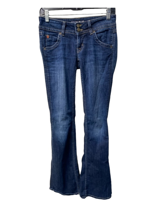 Hudson Size Est 25 Dark Wash Rayon Blend Flare Hem Button & Zipper Jeans Dark Wash / Est 25