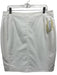 Akris Punto Size 12 White Cotton Blend Paneled Back Zip Pencil Above Knee Skirt White / 12