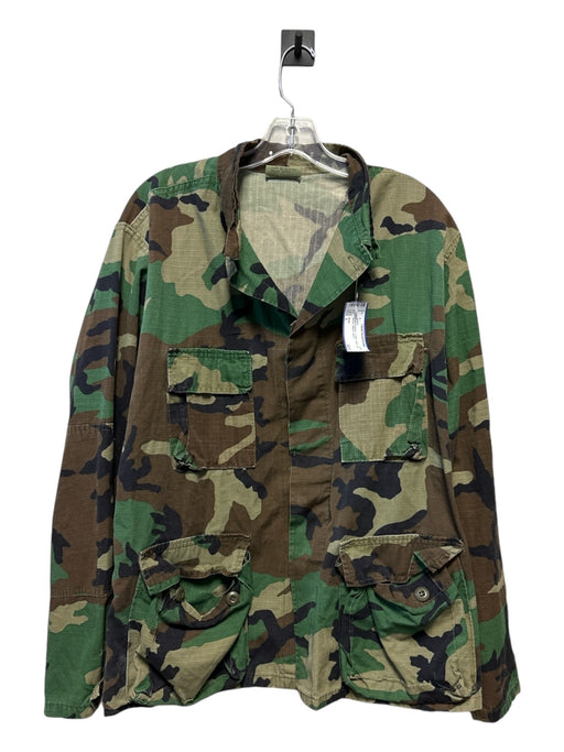 Army Size L Green & Brown Cotton Camo Men's Jacket L