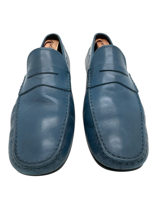 Tods Shoe Size 9 AS IS Blue Leather Solid loafer Men's Shoes Blue / 9