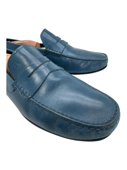 Tods Shoe Size 9 AS IS Blue Leather Solid loafer Men's Shoes Blue / 9