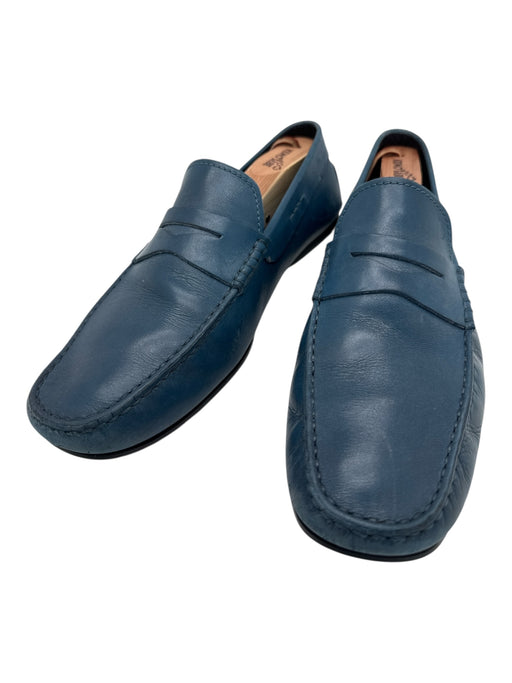 Tods Shoe Size 9 AS IS Blue Leather Solid loafer Men's Shoes Blue / 9