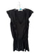 Amanda Uprichard Size S Black Polyester Flutter Cap sleeve Elastic Waist Dress Black / S