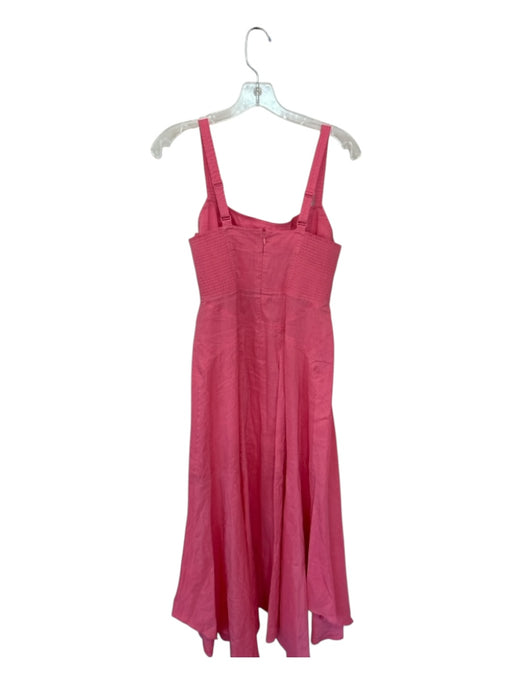 A.L.C. Size 8 Coral Pink Linen Blend Sleeveless Back Zip Maxi Dress Coral Pink / 8