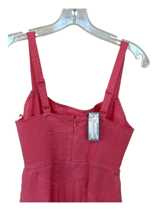 A.L.C. Size 8 Coral Pink Linen Blend Sleeveless Back Zip Maxi Dress Coral Pink / 8