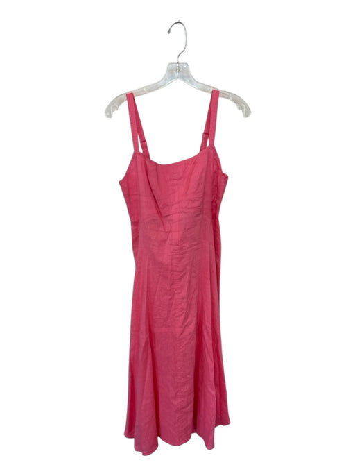 A.L.C. Size 8 Coral Pink Linen Blend Sleeveless Back Zip Maxi Dress Coral Pink / 8