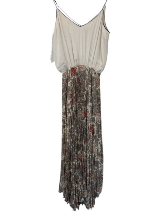 Loyd / Ford Size S Cream & Red Polyester Spaghetti Strap Paisley Maxi Dress Cream & Red / S