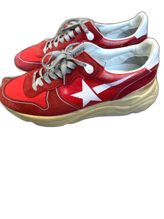 Golden Goose Shoe Size 41 Red & Tan Suede Chunky Athletic Sneakers Red & Tan / 41
