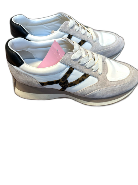 Veronica Beard Shoe Size 11M Taupe & Cream Suede & Canvas Platform Sneakers Taupe & Cream / 11M