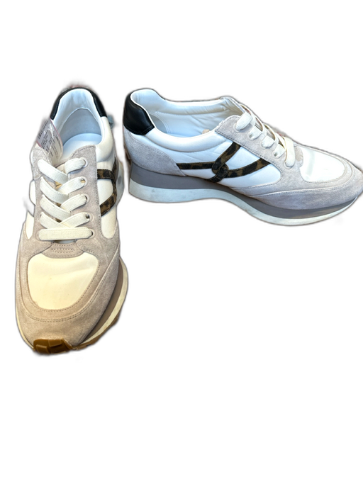 Veronica Beard Shoe Size 11M Taupe & Cream Suede & Canvas Platform Sneakers Taupe & Cream / 11M