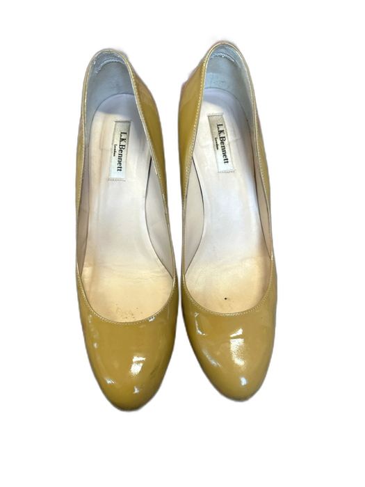 L.K. Bennett Shoe Size 42 Tan Patent Leather Stiletto Round Toe Pumps Tan / 42