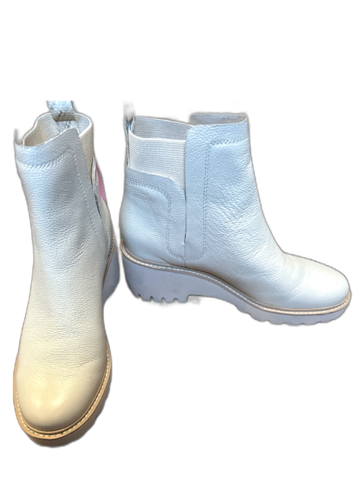 Dolce Vita Shoe Size 10 Cream Leather Wedge Booties Cream / 10