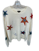 Rails Size M Cream & Red Cotton & Cashmere Long Sleeve stars Knit Sweater Cream & Red / M