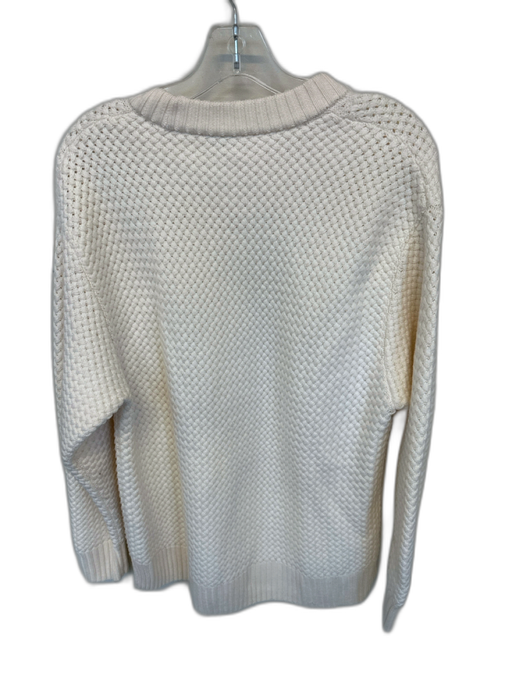 Wilfred Size 1/S Cream Merino Wool Long Sleeve Textured Sweater Cream / 1/S