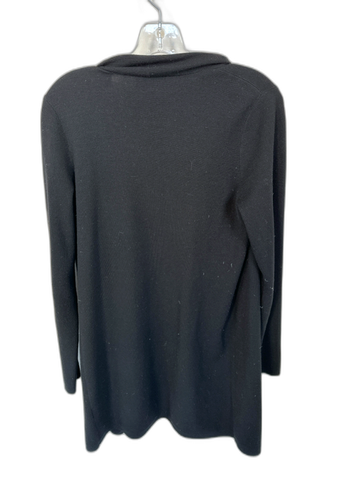 Theory Size M Black Wool Blend Long Sleeve Open Front Sweater Black / M