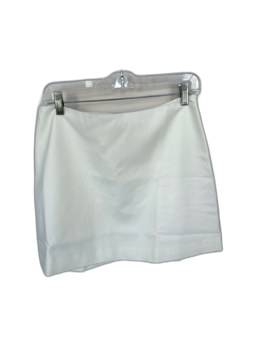 Tuckernuck Size L Ivory Wool Blend Side Zip Mini Skirt Ivory / L