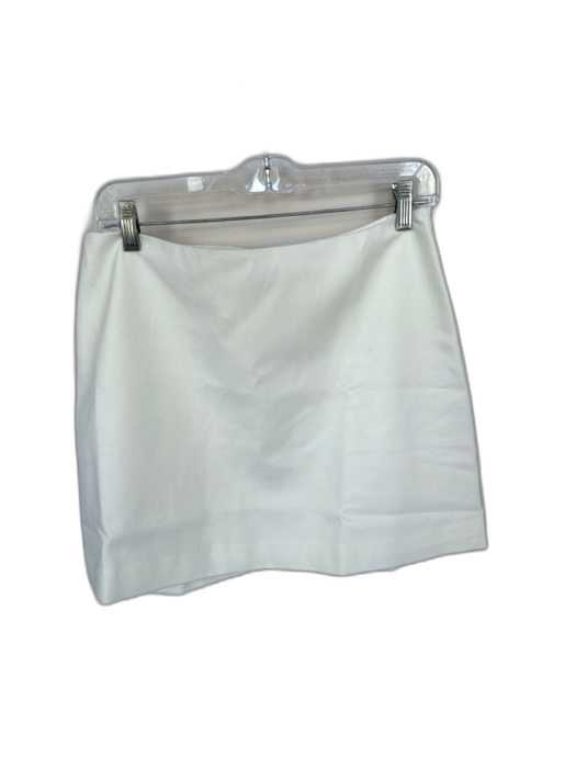 Tuckernuck Size L Ivory Wool Blend Side Zip Mini Skirt Ivory / L