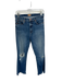 Mother Size 28 Med Dark Wash Cotton Blend High Waist Distressed Jeans Med Dark Wash / 28