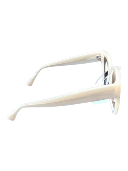 Transparent Cream Acetate Oversize Sunglasses Cream