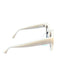 Transparent Cream Acetate Oversize Sunglasses Cream