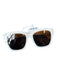 Transparent Cream Acetate Oversize Sunglasses Cream