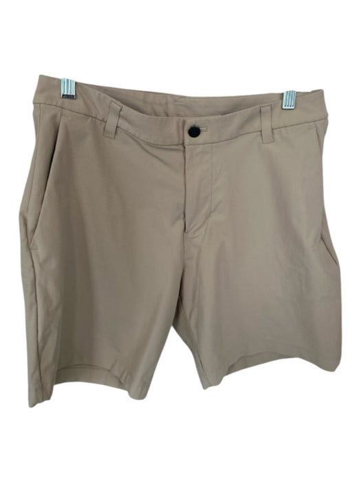 Lululemon Size 31 Khaki Recycled Polyester Solid Athletic Men's Shorts Khaki / 31
