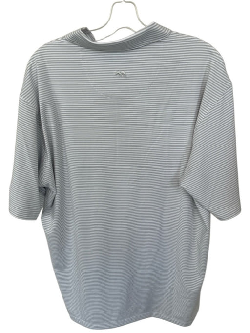 Onward Reserve Size XL Gray & White Polyester Striped Golf Men's Polo Gray & White / XL