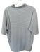 Onward Reserve Size XL Gray & White Polyester Striped Golf Men's Polo Gray & White / XL