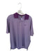 Peter Millar Size L Purple & White Polyester Striped Golf Men's Polo Purple & White / L