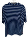 Bald Head Blues New Size L Navy & White Polyester Striped Golf Men's Polo Navy & White / L
