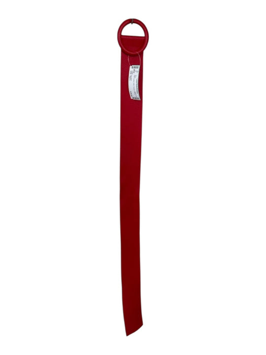 Vera Pelle Red Leather Wide Pebbled Belts Red / Est L