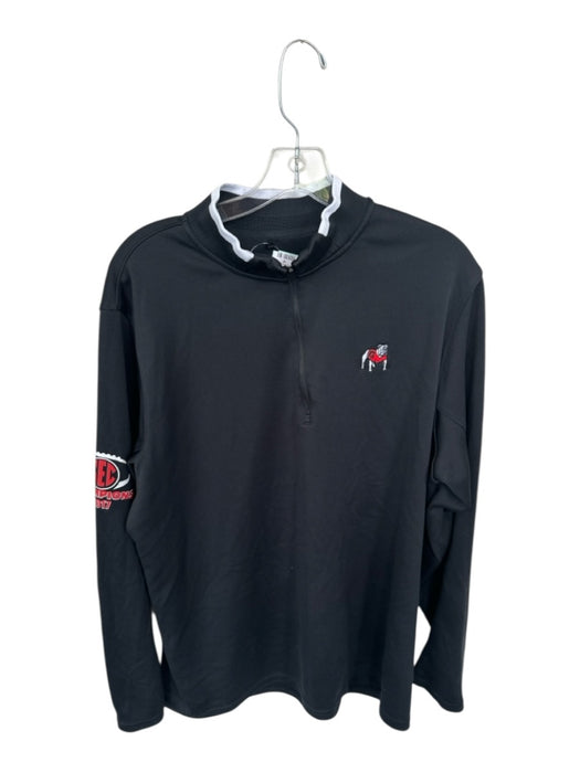 Nike Golf Black & Red Polyester UGA Long Sleeve Golf Men's Pullover Black & Red / XL
